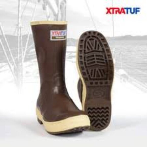 XTRATUF Rain Boots Toddler Size 10 Brown Unisex Waterproof Legacy Pull On Fall - Picture 1 of 11
